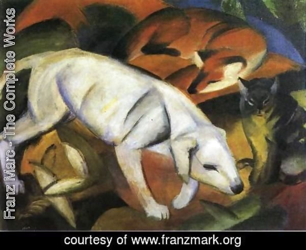 Franz Marc - A Dog, a Fox and a Cat