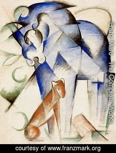 Franz Marc - Horse and dog