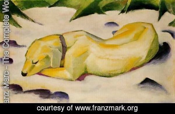 Franz Marc - Dog Lying In The Snow