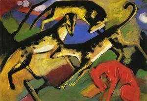 Franz Marc - Playing Dogs