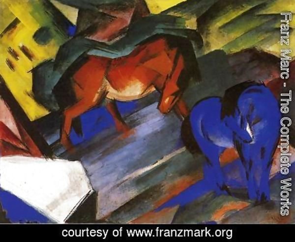 Franz Marc - Red And Blue Horse