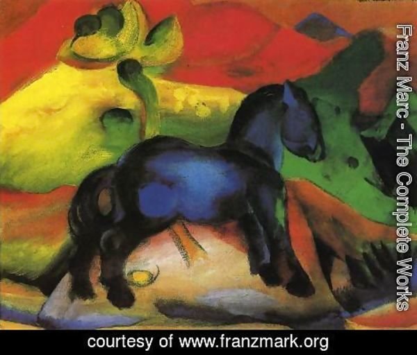 Franz Marc - The Little Blue Horse