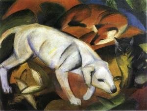 Franz Marc - Three Animals (Dog  Fox And Cat)