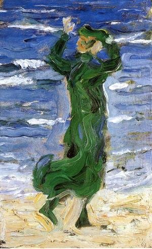 Franz Marc - Woman In The Wind By The Sea