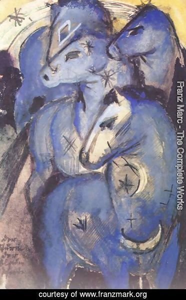 Franz Marc - The Tower of Blue Horses 2