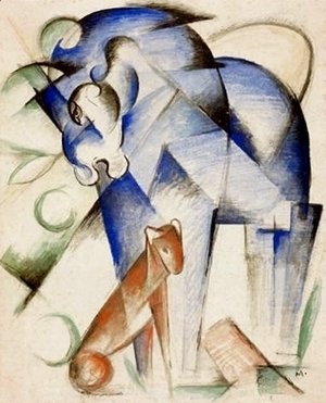 Franz Marc - Horse and dog