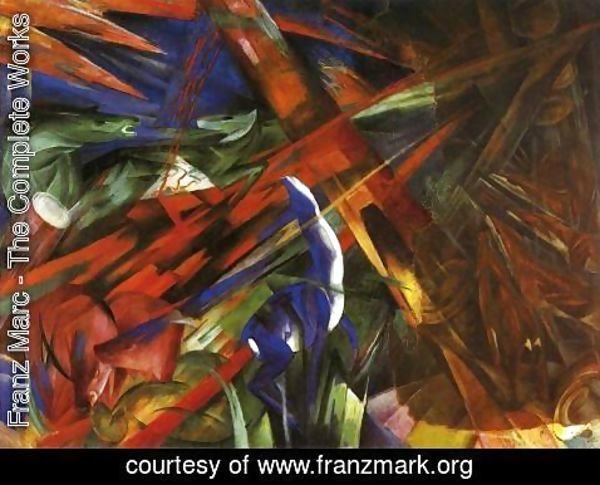 Franz Marc - Animal Destinies Aka The Trees Show Their Rings  The Animals Their Veins