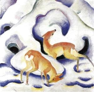 Franz Marc - Deer In The Snow