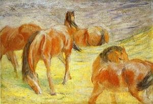 Franz Marc - Grazing Horses