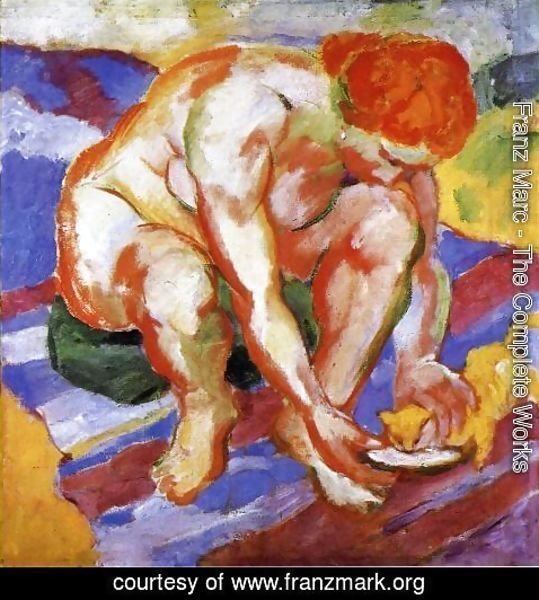 Franz Marc - Nude With Cat