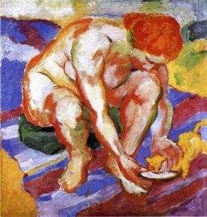 Franz Marc - Nude With Cat