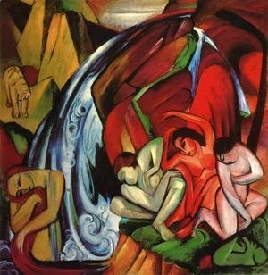 Franz Marc - The Waterfall