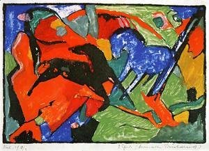 Franz Marc - Two Horses