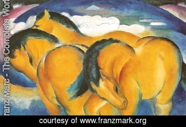 Franz Marc - Small Yellow Horses